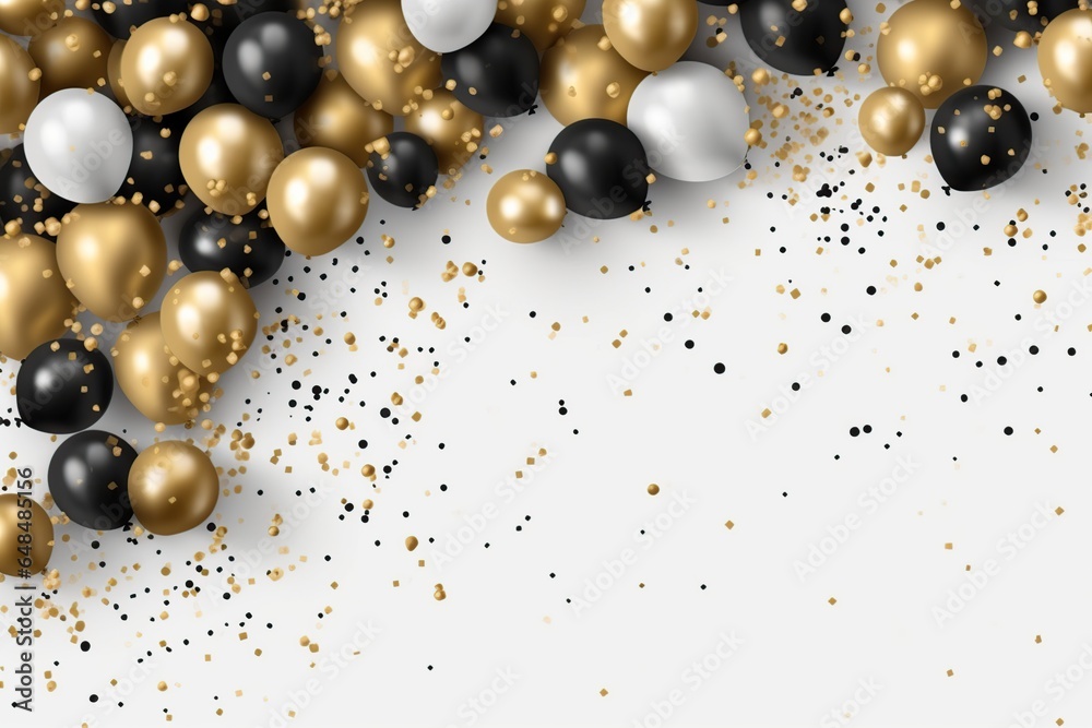 Realistic balloons on white background, Birthday balloons background Realistic balloons on white background, Birthday balloons background