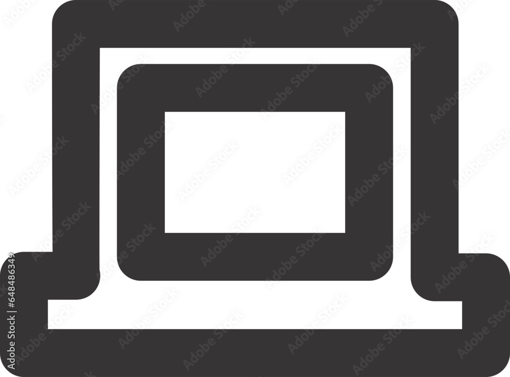 computer and laptop icon vector outline computer and laptop icon vector outline