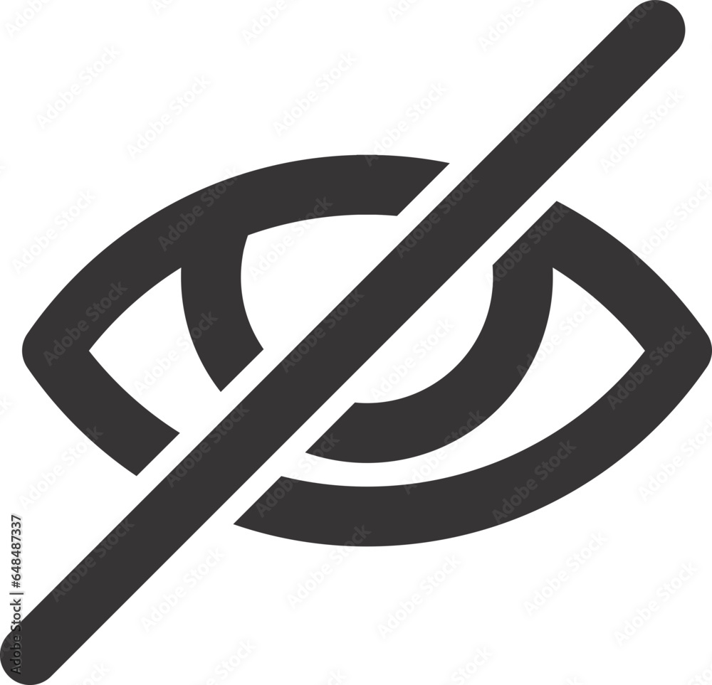 eye icon with cross vector outline transparent eye icon with cross vector outline transparent