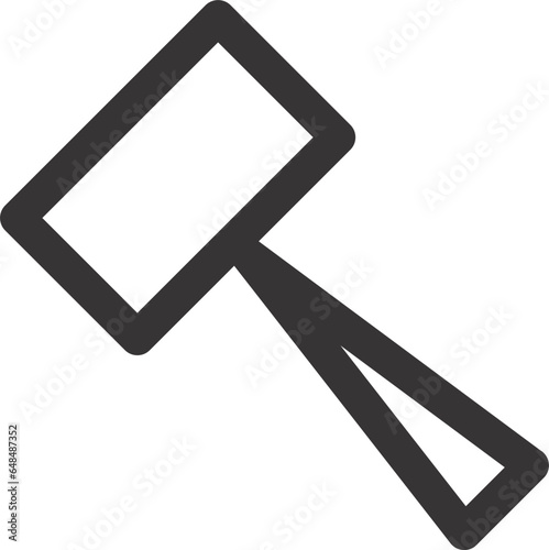 hammer icon outline vector transparent 