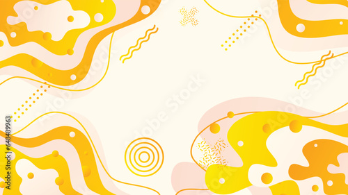 white and yellow dynamic fluid shapes abstract background