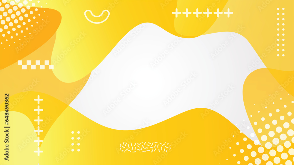 white and yellow dynamic fluid shapes abstract background