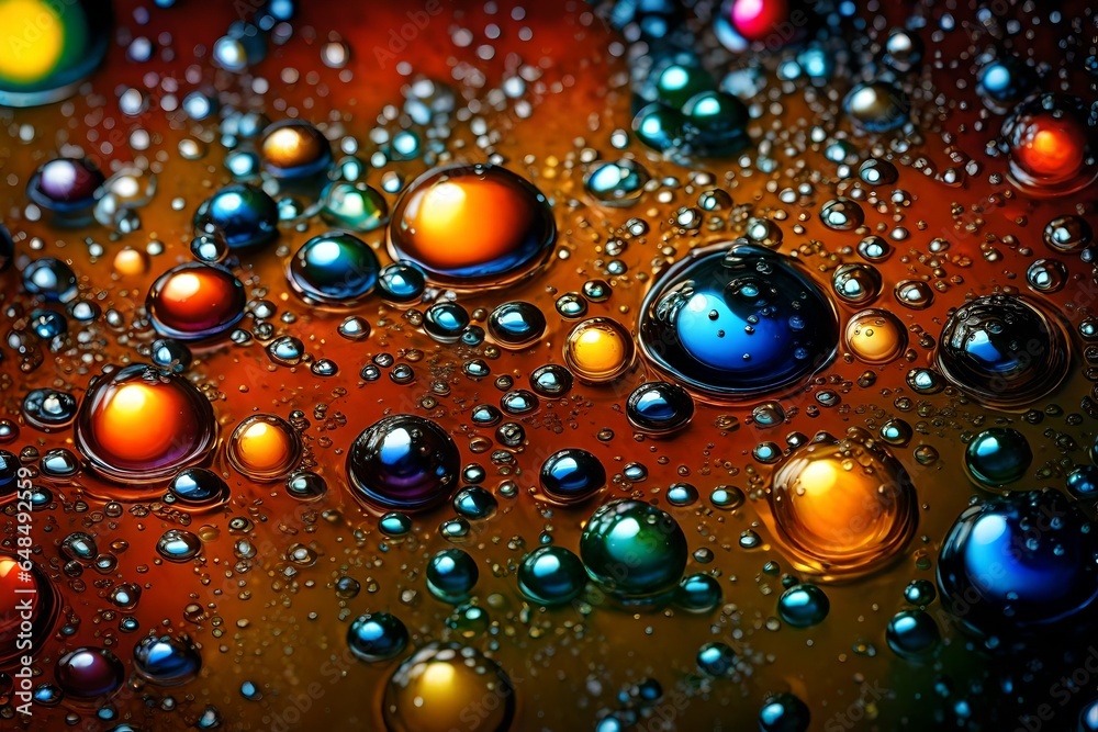 colorful drops of cold drink