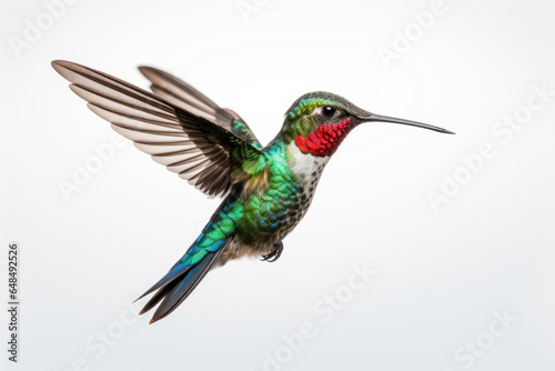 Broad Billed Hummingbird on a white background © Venka