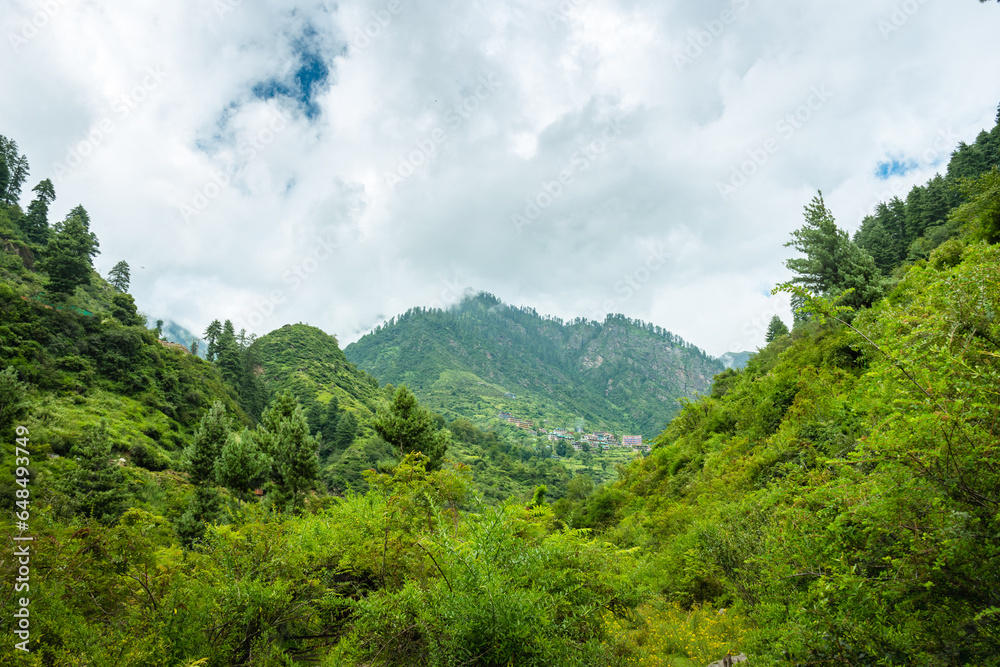 The various views of Jibhi Village himachal pradesh india. 