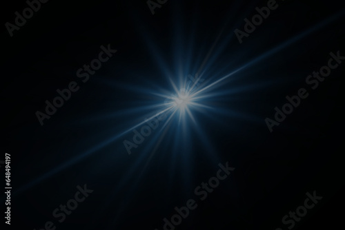 Glares of light. Beautiful digital flash. Abstract glowing lens flares on a dark background.