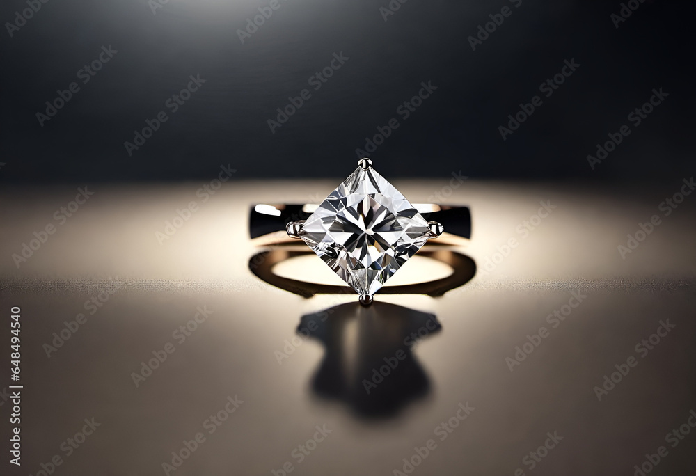 diamond engagement ring - obrazy, fototapety, plakaty 