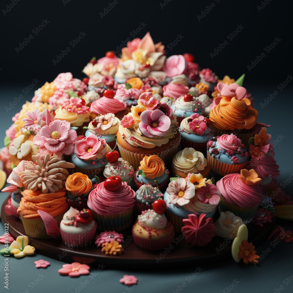 Cake Real Pattern Food Cup Cake Real Pattern Food Cup