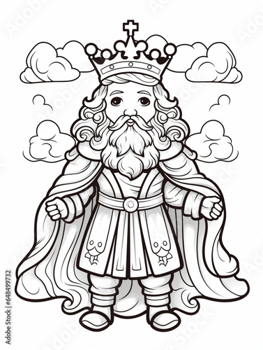 king coloring page for coloring book