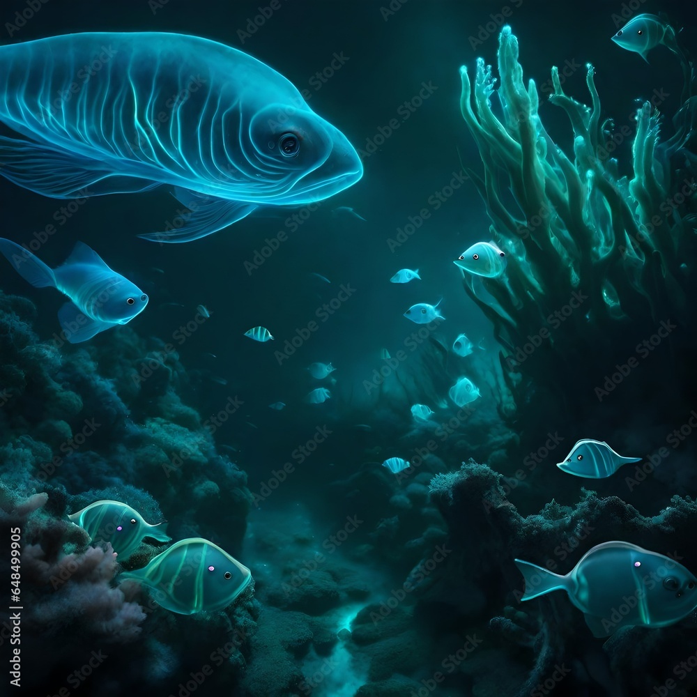 Obraz premium fish in aquarium
