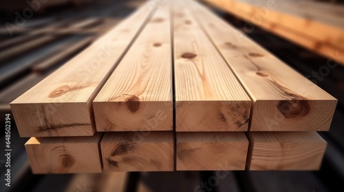 Stacked lumber, Wooden boards, lumber.
