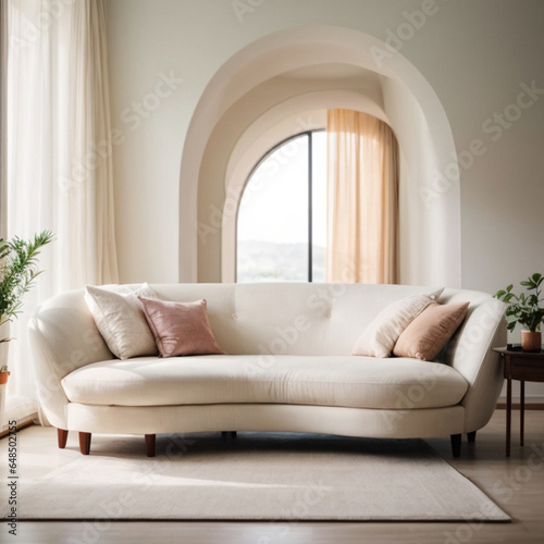 Modern bright interior, home, decor, light, plant, window, apartment.