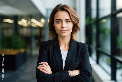 Beautiful Young European Woman Ceo. Сoncept Female Leadership In Europe, Young Ceos Achieving Success Early, Beauty And Professionalism, Women In Business Striving For Success