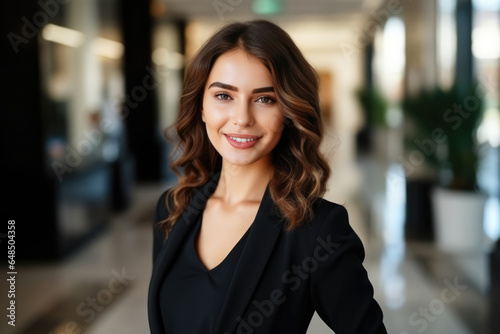 Beautiful Young European Woman Secretary. Сoncept Young European Secretary, Beauty Care, Office Style, Time Management