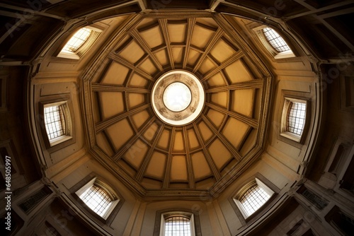 Octagonal dome of Santo Spirito in Sassia monumental complex near Vatican City in Rome  Italy. Generative AI