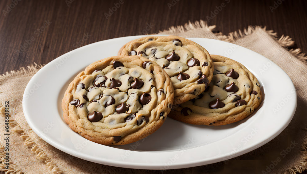 American Chocolate Chunk Cookies Stock Photo Wallpaper