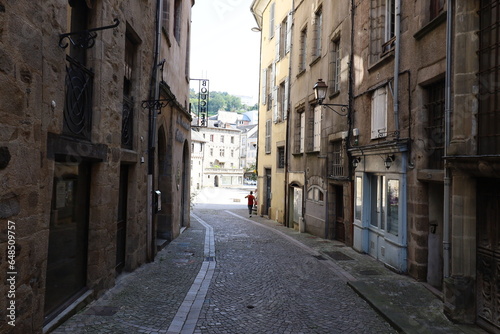 Rue typique dans la vieille ville, ville de Tulle, département de la Corrèze, France