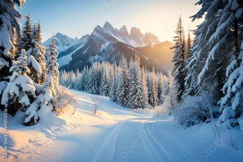 winter landscape in the mountains © The Image Studio