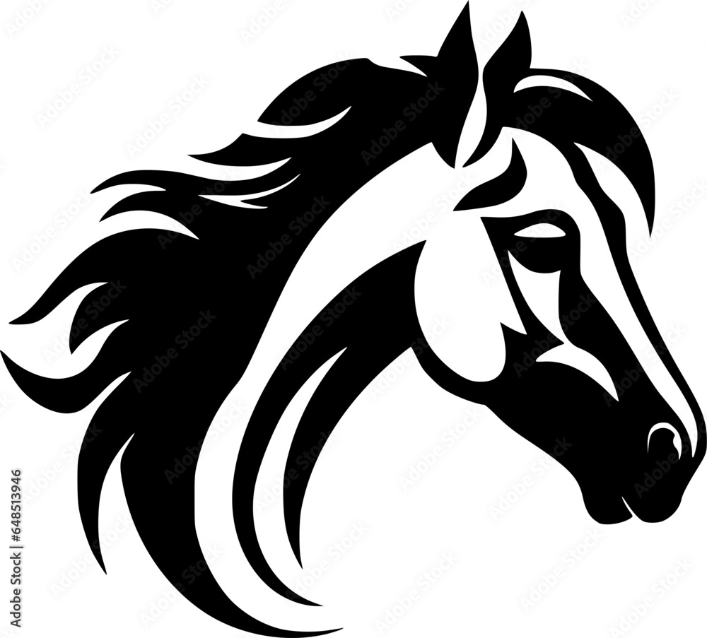 Fototapeta premium Horse | Minimalist and Simple Silhouette - Vector illustration