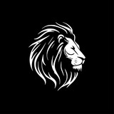 Lion | Black and White Vector illustration