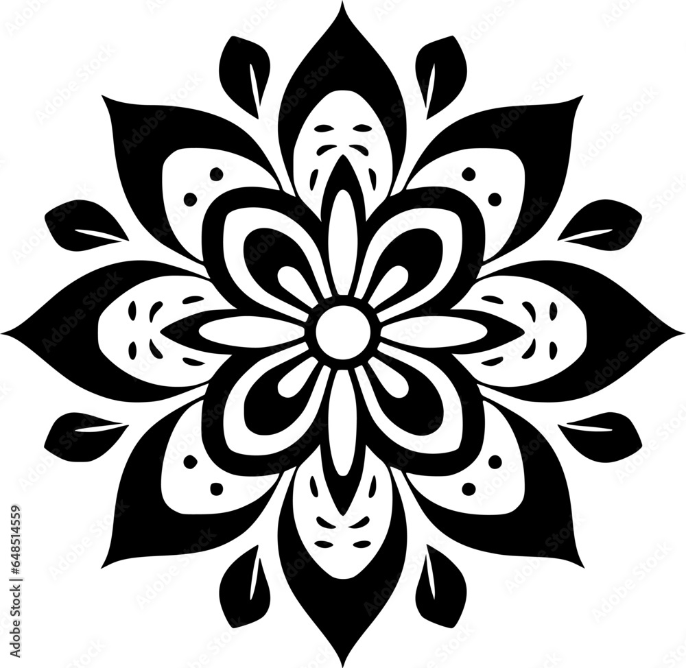 Mandala | Black and White Vector illustration Mandala | Black and White Vector illustration