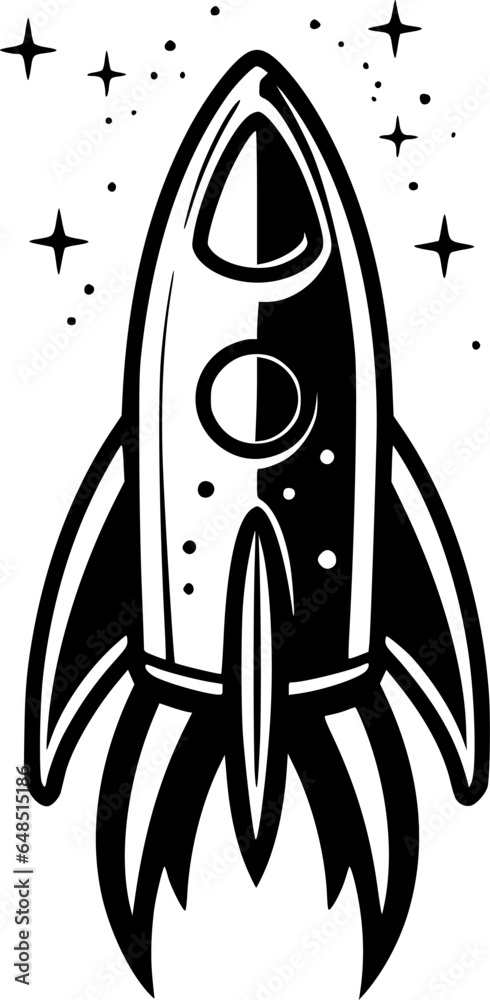 Rocket - Minimalist and Flat Logo - Vector illustration Rocket - Minimalist and Flat Logo - Vector illustration