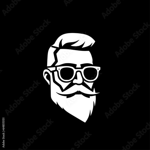 Papa | Black and White Vector illustration