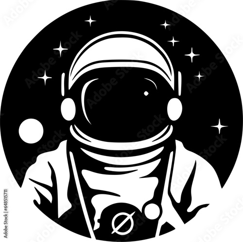 Astronaut | Black and White Vector illustration