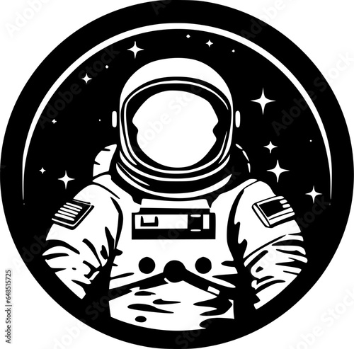 Astronaut - Minimalist and Flat Logo - Vector illustration