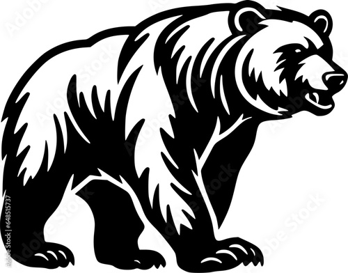 Bear | Minimalist and Simple Silhouette - Vector illustration