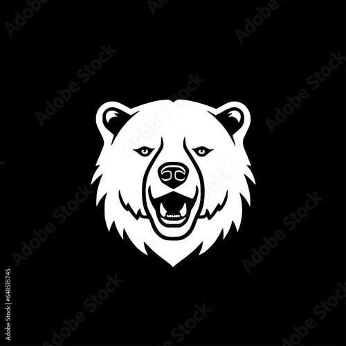 Bear - Black and White Isolated Icon - Vector illustration