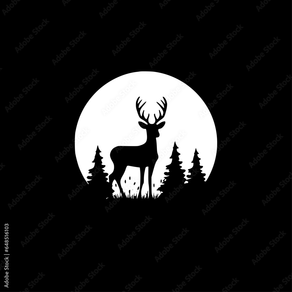 Fototapeta premium Dear | Black and White Vector illustration