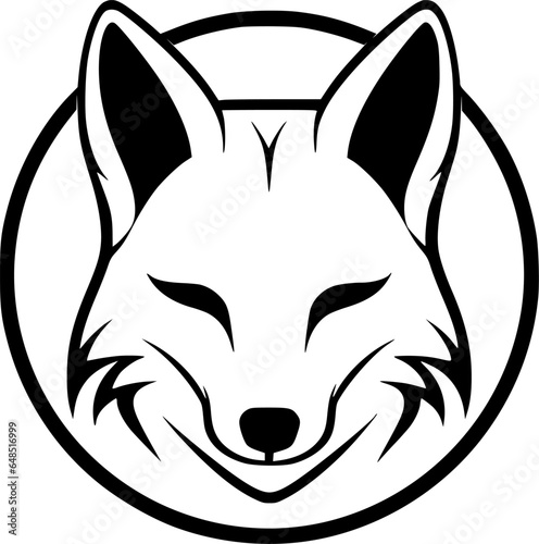 Fox | Black and White Vector illustration