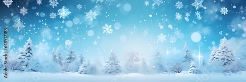 blue background with snow flakes and trees. perfect for creating holiday cards, winter-themed posters, and festive social media graphics.