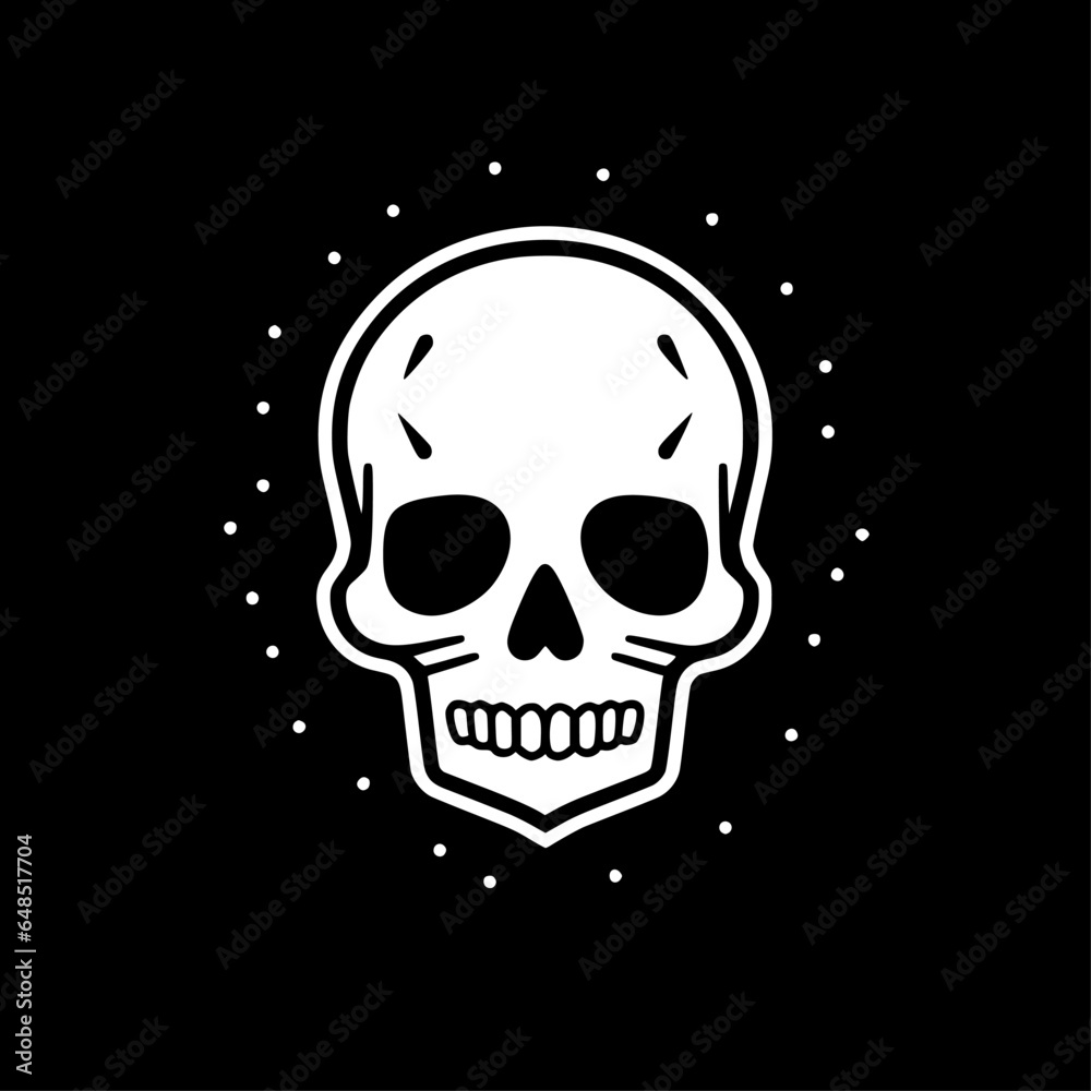 Skull - Black and White Isolated Icon - Vector illustration Skull - Black and White Isolated Icon - Vector illustration