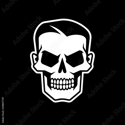 Skull - Minimalist and Flat Logo - Vector illustration