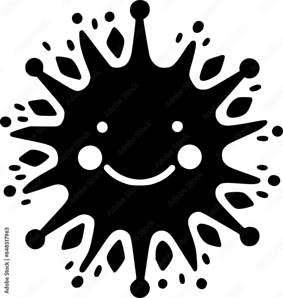 Sun | Black and White Vector illustration Sun | Black and White Vector illustration