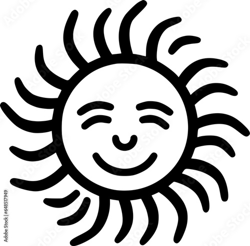 Sun | Minimalist and Simple Silhouette - Vector illustration