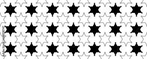 star sheriff seamless pattern