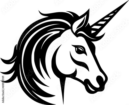 Unicorn | Minimalist and Simple Silhouette - Vector illustration