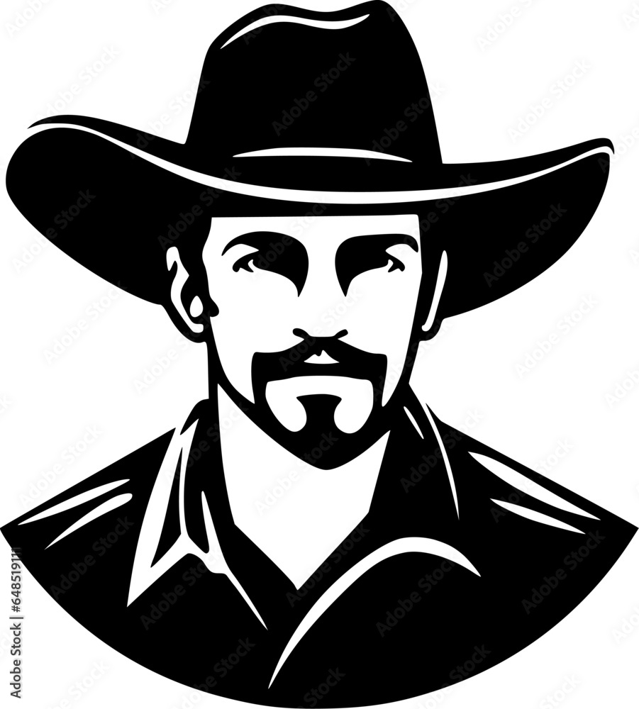 Western - Black and White Isolated Icon - Vector illustration Western - Black and White Isolated Icon - Vector illustration