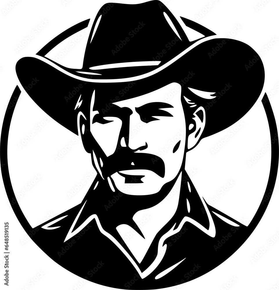 Western - Black and White Isolated Icon - Vector illustration Western - Black and White Isolated Icon - Vector illustration