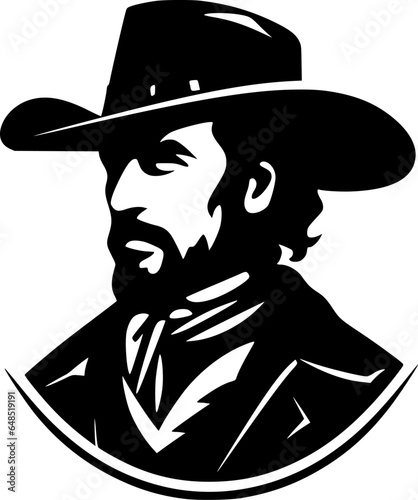 Western - Minimalist and Flat Logo - Vector illustration