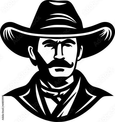Western | Minimalist and Simple Silhouette - Vector illustration