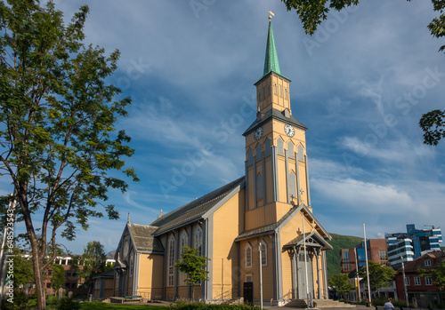 The ancient cathedral of Tromsø, Troms of Finnmark, Norway photo