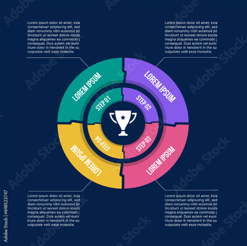 Vector infographic template with 3D paper label, integrated circles. Business concept with 8 options. For content, diagram, flowchart, steps, parts, timeline infographics, workflow, chart.
