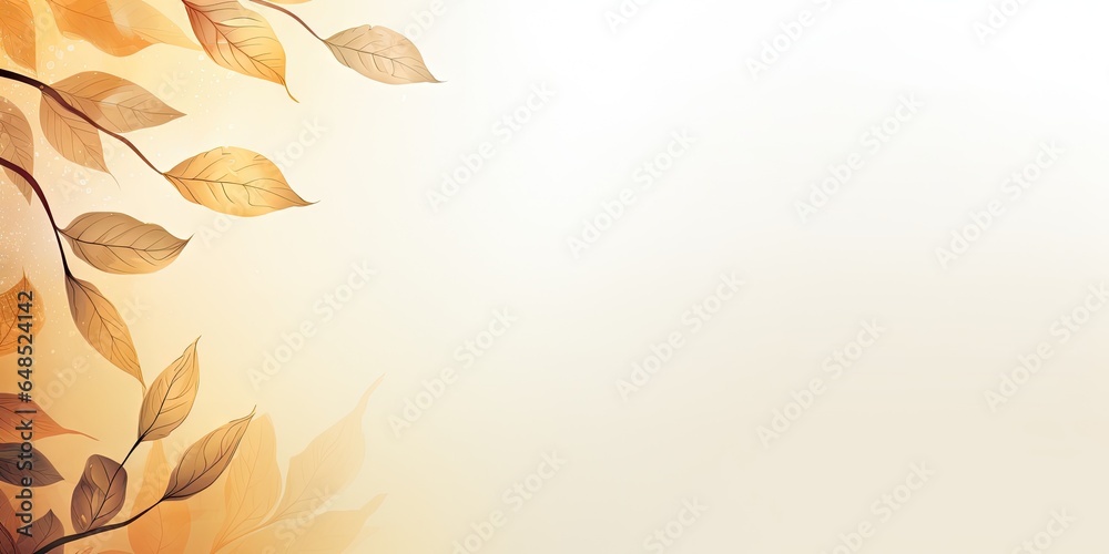 Fototapeta premium Nature canvas. Vibrant autumn foliage on white background. Symphony of fall colors. Seasonal beauty. Leaves in sunlight