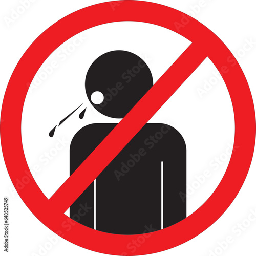 No public spitting sign vector