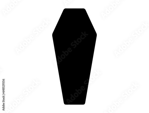 Coffin silhouette vector art white background