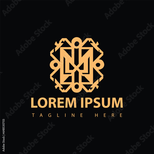 Modern Luxury Monogram logo design vector illustration. use for brochures, flyers, packaging design modern deco design, fashion, beauty spas, wedding invitations, and organic cosmetics.